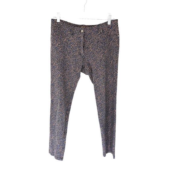 J. McLaughlin Navy Abstract Print Stretch Casual Straight Leg Pants Size 6 - Picture 1 of 11